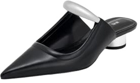 JW PEI Damen Helena Durchbrochene Mules - Schwarz
