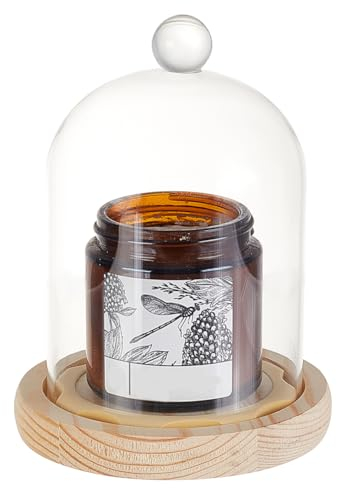 GOMAKERER 1 Stück Glasglocke, 11.2x15.9cm Glocke Terrarium mit Korkboden dekorative Displaykuppel für Pflanzen, Blumen, Weihnachtsdekoration, transparent