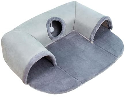 Sharplace Centre de Jeu interactif en Forme de lit Tunnel pour Chat, Tapis de Tunnel de Jeu pour Petits Animaux, Lapin, Hamster, Chats d'extérieur, Grand