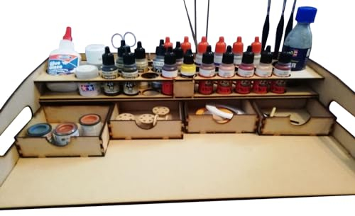 WORK STATION DESIGNED COMPATIBLE WITH VALLEJO & AK PAINT POTS