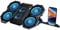 Zacoola Laptop Cooling pad, 12 -17 Gaming Laptop Cooling pad, with 6 Silent Fan and 2 USB 2.0 Ports, Adjustable Stand Stand Height Angle (F12-Black)