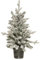 Feeric Christmas Künstlicher Weihnachtsbaum, grün beflockt, weiß und glitzernd, in einem silbernen Topf, Höhe 70 cm