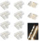 10 Stk COB LED Streifen Verbinder 2 Polig 8mm Breite, 8 Stück L Form Eckverbinder und 2 Stück Mittelverbinder, LED Strip Verbinder Lötfrei und Transparent, LED Strip Connector für COB SMD 12V/24V