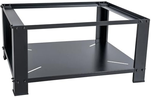 DELUKE® Waschmaschinen Untergestell RAGO - Stahl, für 150kg Universal | Waschmaschinen Unterschrank Waschmaschinen Sockel Trockner Untergestell | Schwarz