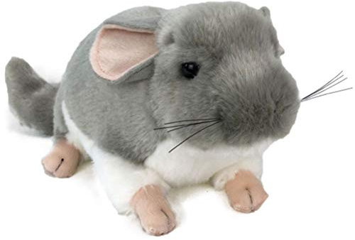 Niedliche Simulation Chinchilla Plüsch-Spielzeug, Simulation Ratte Maus, weich, Plüschpuppen für Kinder Mädchen, Dunkelgrau, #881