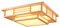DJOAIUYF 24W Japanische Deckenleuchte Holz Tatami Lampe Fernbedienung LED dimmbare Deckenleuchte Schafsfell Deckenleuchte 3000-4500-6400K (Warmes/weißes/neutrales Licht) (Dreifarbiges Licht)