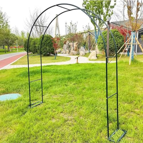 JAHEZYAN Grande Arche de Jardin élégante en métal avec Base Stable, idéale pour Les rosiers, Les Plantes grimpantes et Les Arbres fruitiers. Parfait pour Les Mariages, Les entrées, Les Anniversaires