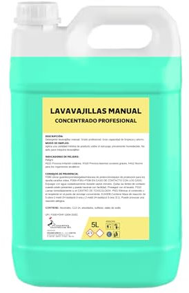 Lavajillas Manual Proquimar – Detergente para Vajilla – Gran Poder Desengrasante – Formato Profesional 5L