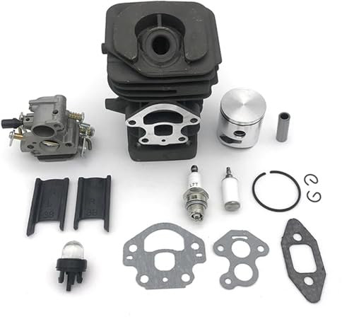 AOIUU Compatible con Motor de Motosierra hus-qva-RNA 236, 240 y 235. Cilindro de 39 mm, pistón, carburador, Junta, Kit de Motor, Piezas de Repuesto 545050417.