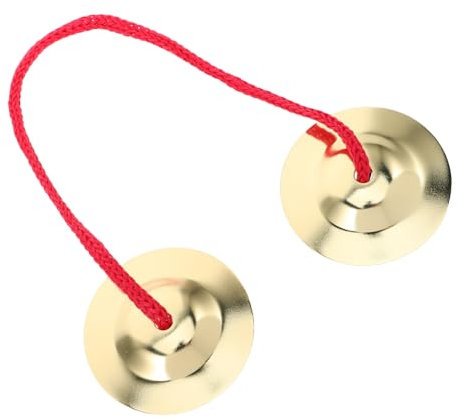 YARNOW Platillos De Juguete Platillo De Percusión Mini Instrumentos Musicales Instrumento Musical De Pandereta Pequeños Platillos De Mano Bebé Instrumento Musical Golden Metal