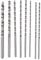 8 PCS HSS Long Twist Drill Bits Set, 4 mm to 10 mm x 200 mm Aluminum Drilling Tools, Professional Hardware Kit for Metal Wood Plastic, Power Tool Compatible