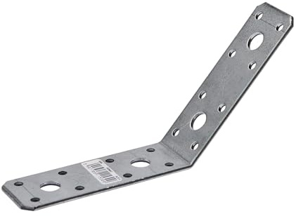20x Winkelverbinder verzinkt abgewinkelt 135° - 100x100x35 mm | Holzverbinder, Bauwinkel, Lochwinkel