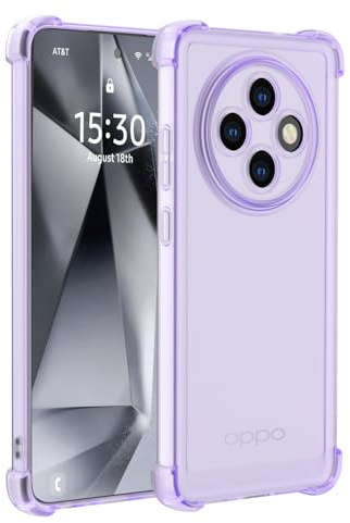 XINYEXIN Custodia Antiurto per Oppo Reno 12F 5G/4G/Reno 12 FS 5G/4G | Cover Opaca Semitrasparente, Antimpronte, TPU Morbido, Angoli Rinforzati, Ritagli Precisi, Viola