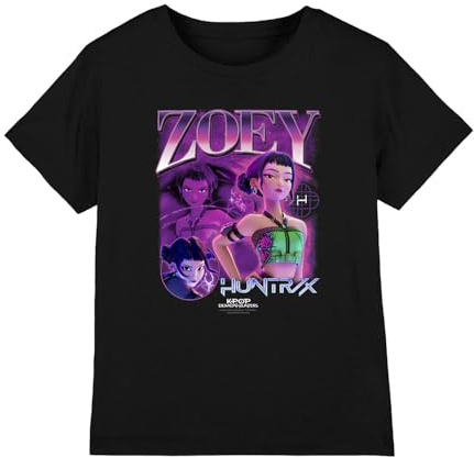 Kpop Demon Hunters Unisex Kids K-pop Demon Hunters - Huntrix Huntr/X Zoey Bootleg Kids T Shirt T-Shirt (Pack of 1)