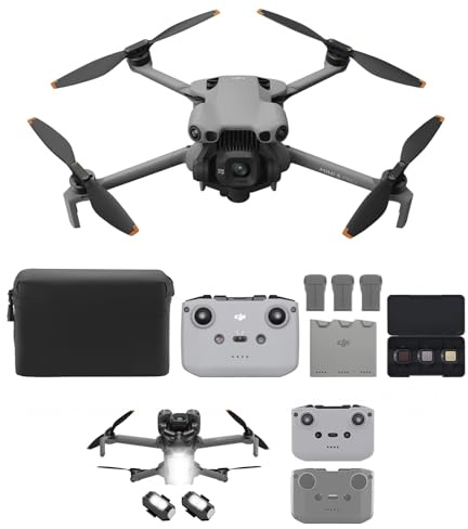 DJI Mini 5 Pro Fly More Combo mit DJI RC-N3, 4K Drohne mit Kamera, 1-Zoll CMOS, Omnidirektionaler Hinderniserkennung, ActiveTrack 360°, 225°-Gimbal-Rotation, 3 Akkus, C0 (Lichter *2 + Schutzhülle)