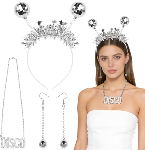 70er Jahre Disco Zubehör Disco Accessoires 3 Stück,für Cosplay Karneval