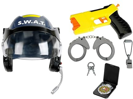 Theo Klein 8841 S.W.A.T. Helm mit Headset | Robuster Polizeihelm mit Zubehör | Rollenspiel & Motorik-Spielzeug | Spielzeug für Kinder ab 3 Jahren
