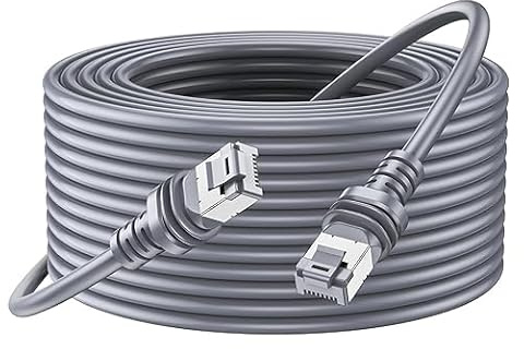 Ohmvolta Câble Starlink 50m, Câble d'extension étanche, Compatible avec Starlink Gen 3/Standard/Mini, Accessoire pour Extérieur, Camping-car, Bateau, Maison