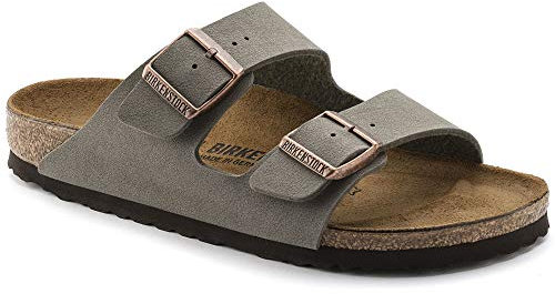 Birkenstock Arizona 151413, Mules Uomo (stretto), Grigio Stone, 46 EU