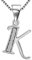 Aurora Tears 925 Sterling Splitter K Brief Halskette Initial K Alphabet Anhänger mit Zirkonia Schmuck Dating Geschenke für Frauen DP0045K
