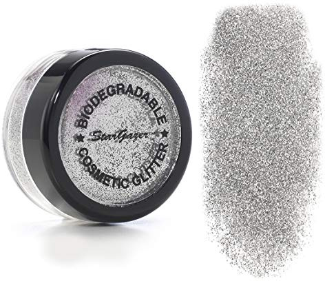 Stargazer Biodegradable Glitter Shaker - Silver. Festival Friendly Biodegradable Cosmetic Glitter