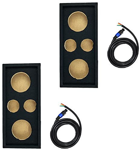 Q Power Car Audio Subwoofer Box Chuchero for 10 Mids and 3 Tweeters (2 Pack)