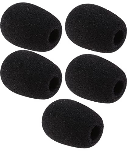perfk 5tlg Schaum Mikrofon Windschutz Mic Cover Ausführung, Blende: 12 mm
