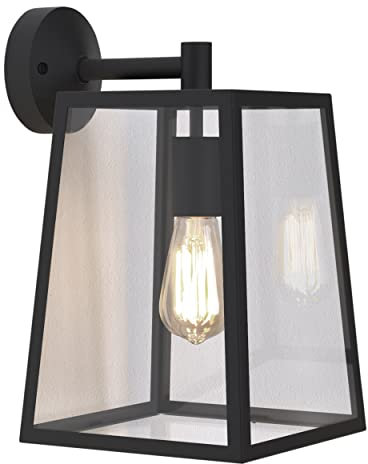Astro Calvi Wall 305 Dimmable Outdoor Wall Light (Textured Black), E27/ES Lamp, Designed in Britain - 1306011 - 3 Years Guarantee