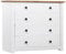 vidaXL Panama-Kiefer Beistellschrank mit 4 Schubladen Sideboard Kommode Anrichte Telefontisch Schubladenschrank Schrank Weiß 80x40x73cm
