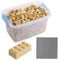 Bausteine - 520 Stück, Kompatibel zu Allen Anderen Herstellern - Inklusive Box und Grundplatte, Beige