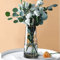 Handgefertigte klare Glasvase, Goldlinien-Dekor, dekorative Vase für Zuhause oder Büro, Geschenk für Hochzeit, Weihnachten, Einweihungsparty, Style Ins