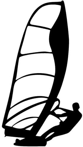 Windsurfer Surfbrett Aufkleber Sticker -6 Größen- Wellenreiten Wassersport Surf in 6 Größen und 21 Farben