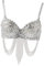 Tubayia Damen Bauchtanz BH Pailletten Quaste Bra Kostüm für Bauchtanz Halloween Party (Silber)
