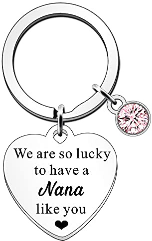 SDOFY Schlüsselanhänger mit Aufschrift Nana Gifts from Granddaughter, Enkelsohn, Oma, Geburtstagsgeschenk, We are So Lucky To Have A Nana Like You