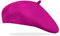 Van Der Rich ® - Klassischer französischer Baretthut Barett Wolle - Damen (Fuchsia, One Size)