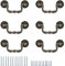 FANRUIER 6PC Pull Down Haken Kommodengriff Schubladengriff Schubladengriff Rustikaler Vintage-Stil Antik Bronze Küchenschrank Hardware (64mm)