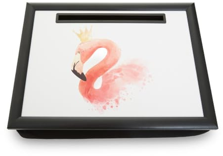 Premier Housewares Black Cat Lap Tray Sturdy Wood With Digital Art Pattern Cushioned Base iPad Slot Fun Design Lap Tray (32 cm x 8 cm x 43 cm)