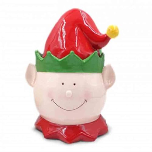 bigiemme scatola elfo in ceramica 20 cm LP86678 simpatica idea regalo Natalizia decorazione addobbo casa Natale porta cioccolatini confetti oggettistica allestimenti eventi