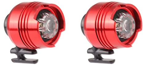 2 Uds Faros Linternas Accesorio Impermeable Zapatos Faro para Crocs Crock Shoe (Rojo)