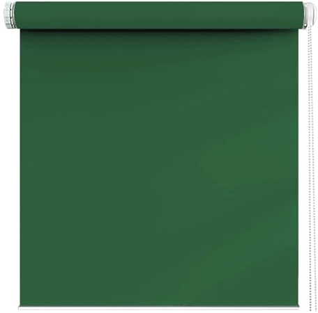 Rollo für Fenster Ohne Bohren 100 x 200 cm Hitzeschutz und Sichtschutz, Verdunklungsrollo Fensterrollo inkl. Zubehör für Fenster und Türen, Dunkelgrün