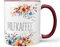Sunnywall Keramiktasse Kaffeetasse Tasse mit Spruch Statement Milfkaffee - Blumen - lustig Keramik 330ml (Rote Keramiktasse)