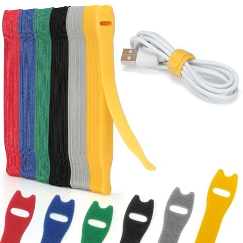 Zivacate 120 Pezzi Fascette Riutilizzabili in Nylon, 150 x 12 mm Stringicavo Regolabili, Ideali per la Gestione dei Cavi in Casa, Ufficio, Giardino e Altro - 6 Colori Misti
