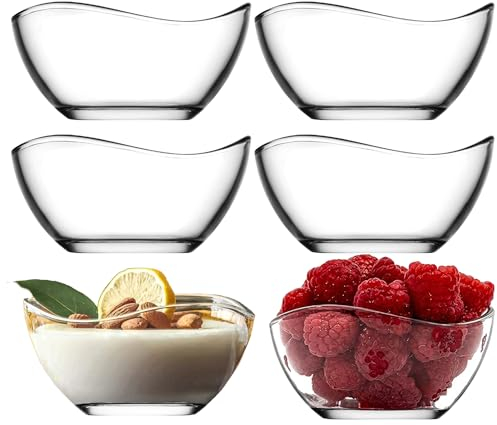 DMA-Z Lav Vira - Juego de 6 cuencos de cristal para postre, 215 ml, sin plomo, ideal para pudín y más