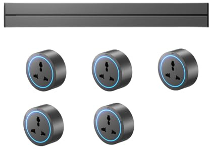 Kitchen Power Strip, Exposed Socket, Movable Rail Socket, Suitable for Kitchen and Dining Table,80cm