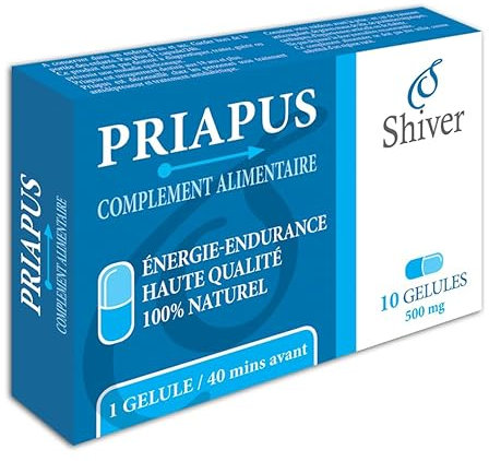 Priapus - Shiver - Potencia Masculina - Energía | Rendimiento | Resistencia - Fórmula Virilidad Hombre - Ginseng