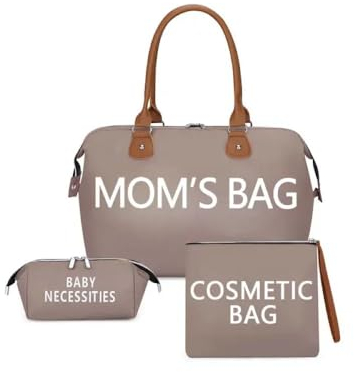Generic Moms Bag, Wickeltasche, Reisetasche 3er Set (Khaki)