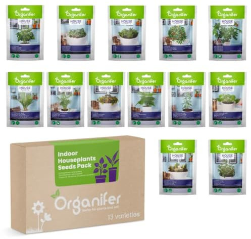 Paquet De Graines De Plantes D’Intérieur - Graines De Plantes D’Intérieur - Graines De Plantes - Plantes À Graines - Mélange De Plantes D’Intérieur De Graines - 13 Variétés - Organifer