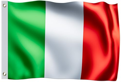 MONZANA® Bandiera Italia Nazionale 150x90cm Occhielli in Metallo 100% Poliestere Giardino Esterno Tifoseria Europei Calcio