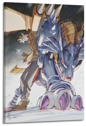 LMJUSNEFNC Digimon Garuru Anime-Poster, dekoratives Gemälde, Leinwand, Wandposter und Kunstdruck, moderne Familienschlafzimmer-Dekoration, Poster, 20 x 30 cm