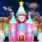 Kalolary 10 Piedi Babbo Natale Schiaccianoci Rosa Candy House, Gonfiabile Decorazione per Esterno in Cortile Prato